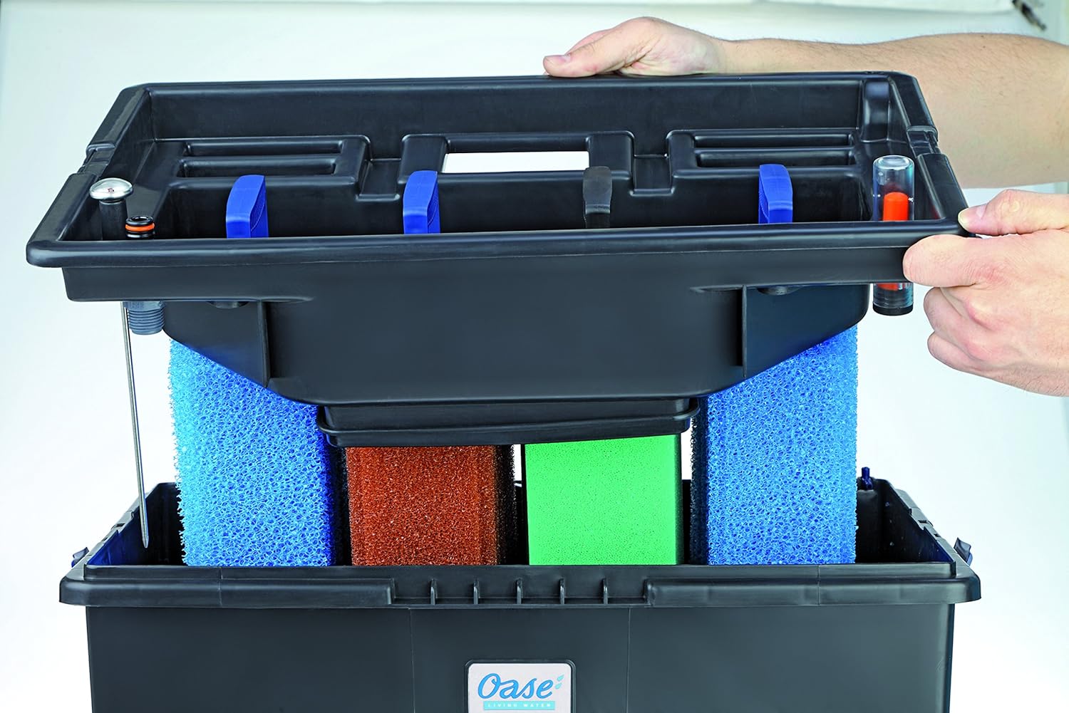 OASE 57377 Durchlauffilter BioSmart UVC 16000 geeignet für Teiche bis 16 m³, Filtersystem, Filterset inkl Filtermaterial und UVC Klärer, Schwarz – Bild 32