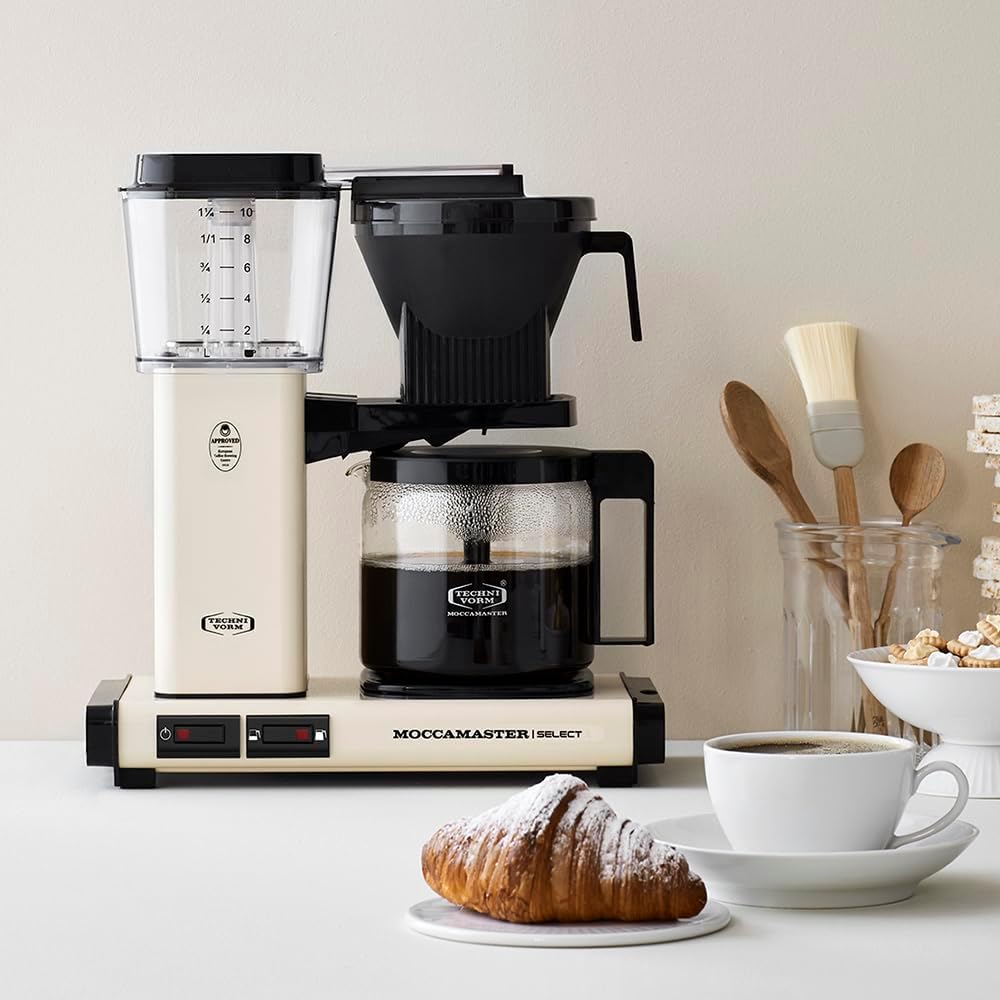 Moccamaster KBG Select, Kaffeemaschine, Retro Kaffeemaschine, Filterkaffee, Off-White, 1.25L – Bild 70