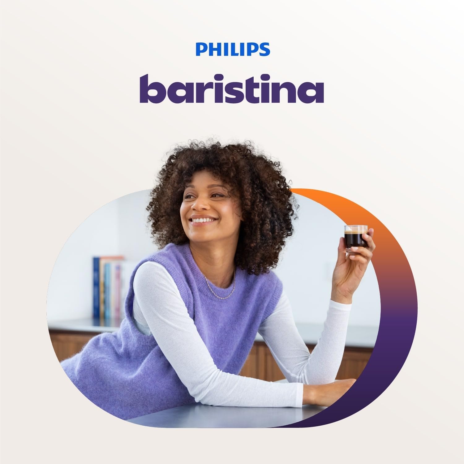 Philips Baristina Espressomaschine - Real Espresso- made simple. Kompakte Kaffeemaschine- Naturweiß mit weißem Siebträger- 16-bar-Pumpendruck- automatisches Mahlwerk- Cafe Crema (BAR300/00) – Bild 46