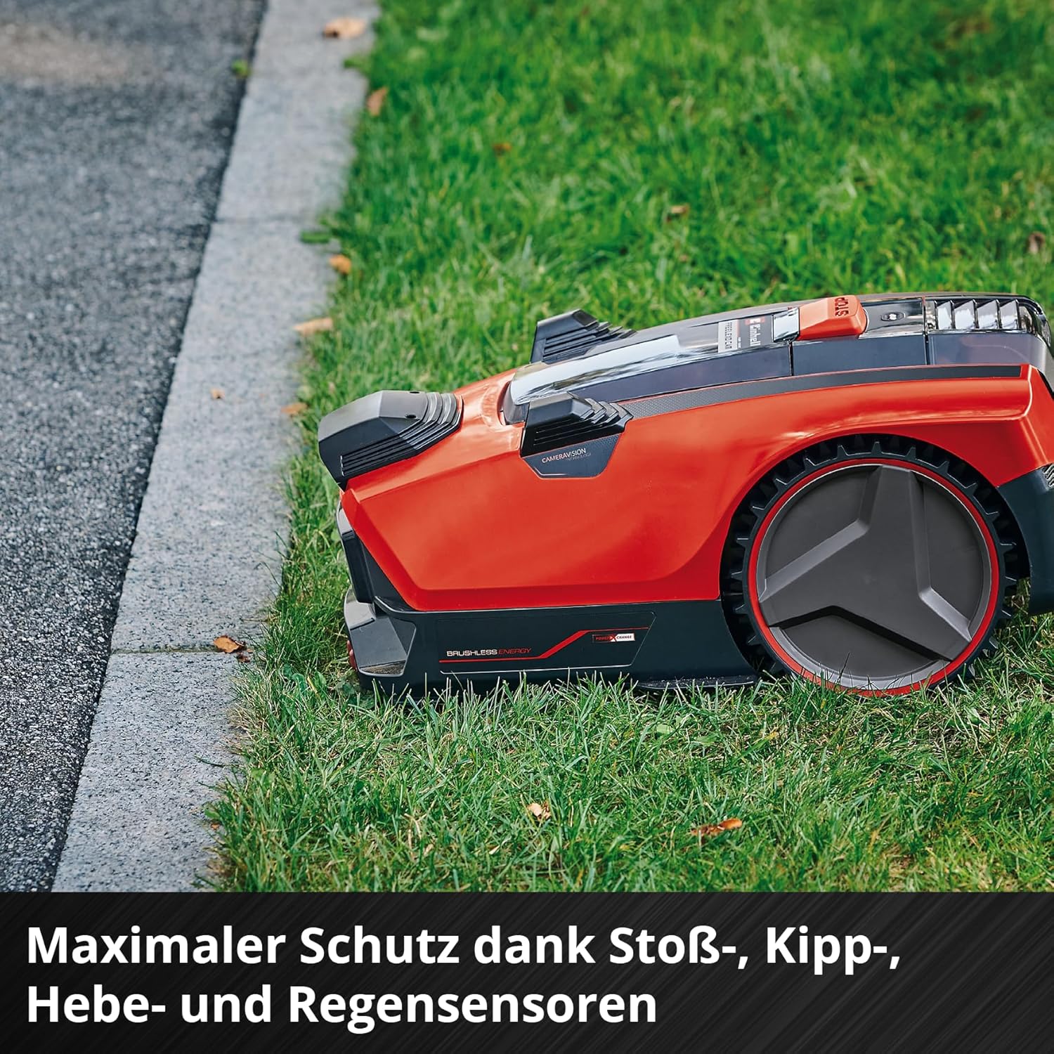 Einhell Akku-Rasenmäher GE-CM 43 Li M Kit Power X-Change (36V, 43 cm Schnittbreite, bis 600 m², Brushless, Mulch-Kit, 63L Fangkorb, 25-75 mm Schnitthöhe, inkl. 2x 4,0Ah + 2x Ladegerät) – Bild 29