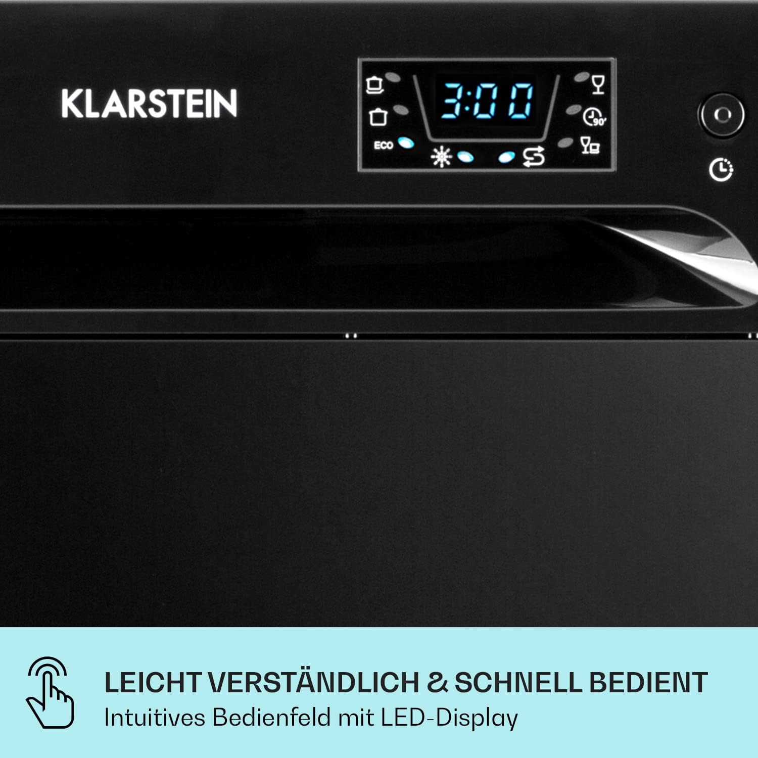 Klarstein ia 8 - Spülmaschine, Geschirrspüler, Freistehend, Teilintegriert, F, 55 cm breit, 8 Maßgedecke, 6 Programme, Aquastop, silber – Bild 80