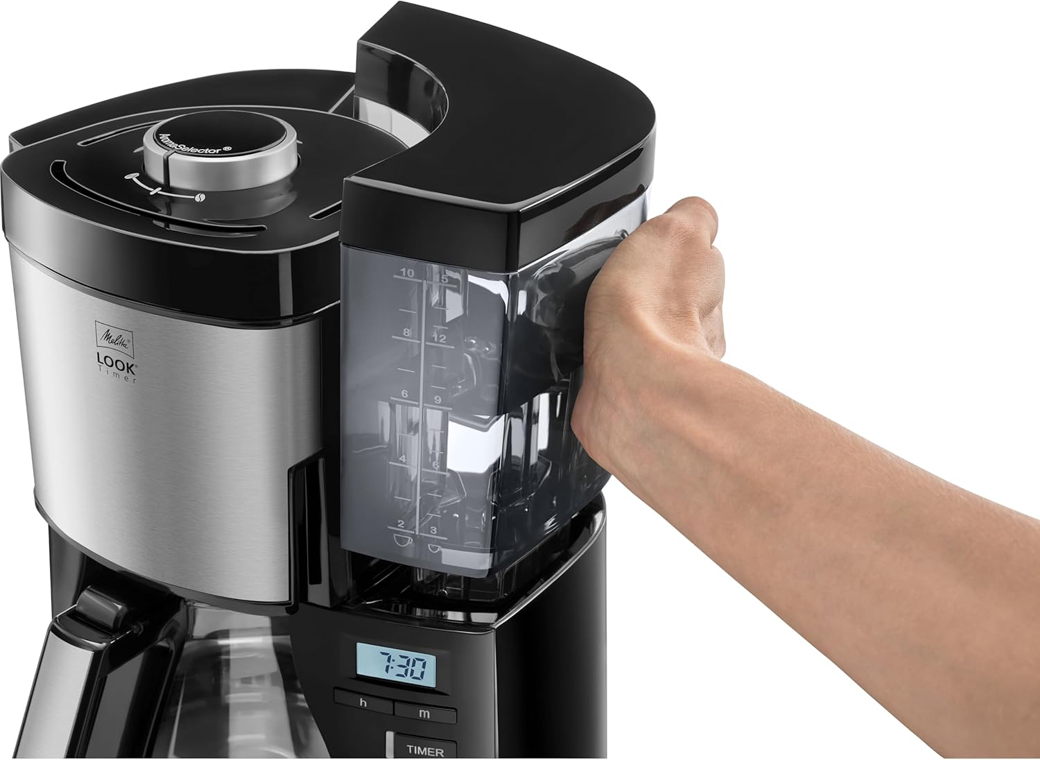 Melitta Look Timer - Filterkaffeemaschine - Thermokanne - Timer Funktion - Tropfstopp - 10 Tassen - Schwarz (1025-18) – Bild 18