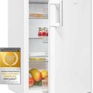 Exquisit Kühlschrank ohne Gefrierfach, 133 Liter, Vollraumkühlschrank freistehend, Türanschlag Wechselbar, KS516-V-H-010D weiss