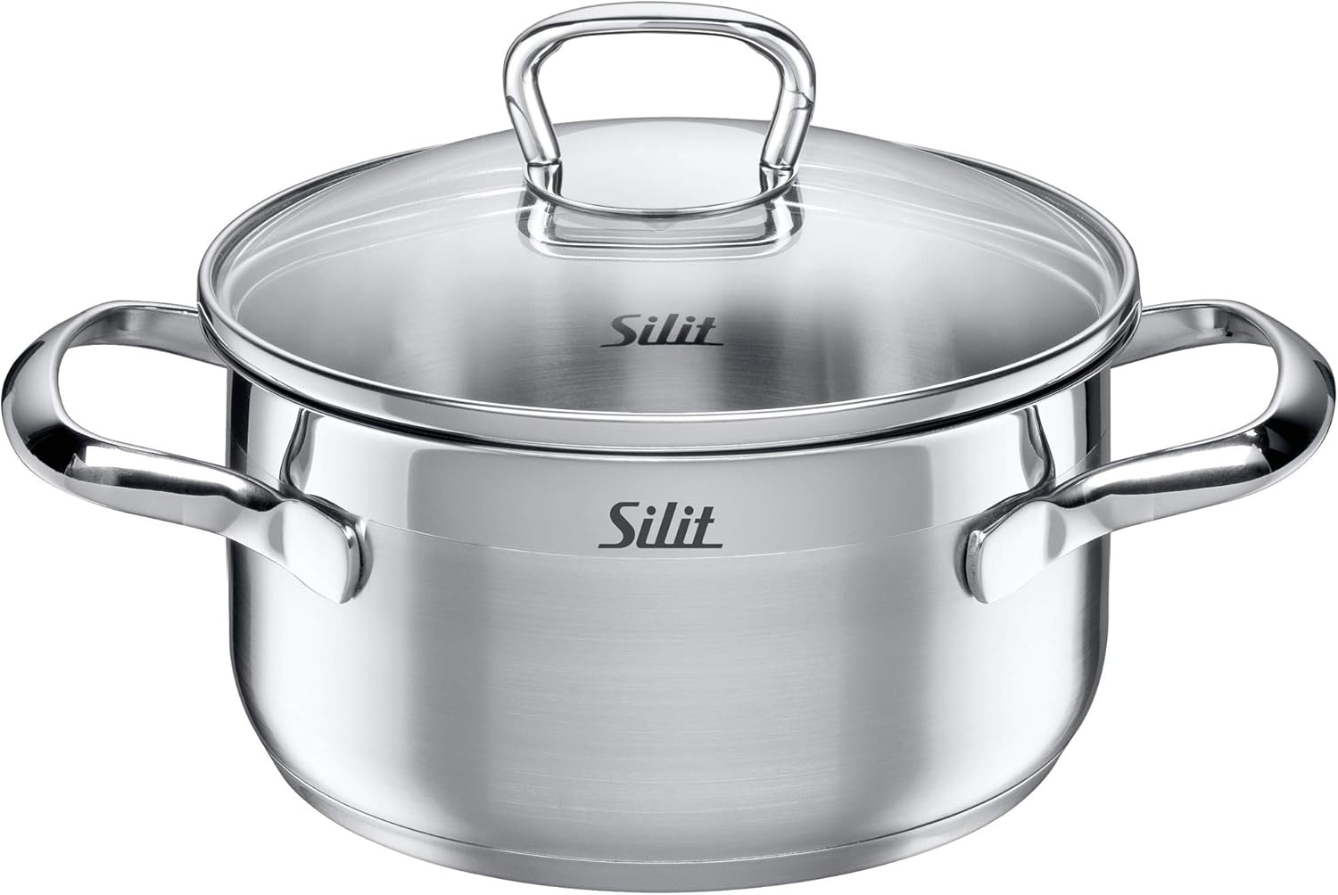 Silit Toskana Topfset induktionsgeeignet 10-teilig, Kochtopf Set mit Glasdeckel, Induktionskochtöpfe, Milchtopf, Dämpfer, Pfanne, Edelstahl teilmattiert, Induktions Töpfe Set unbeschichtet – Bild 2