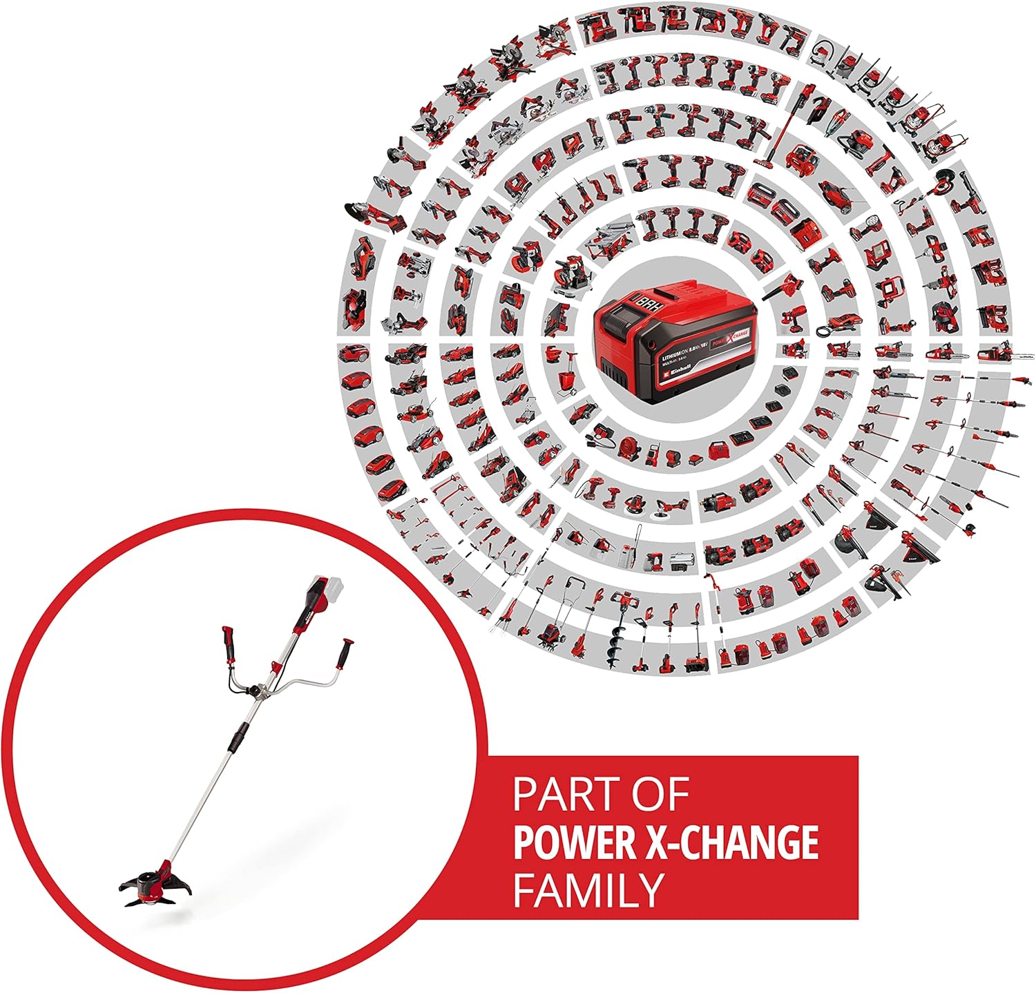 Einhell Akku-Sense Agillo 36/255 BL Power X-Change (Li-Ion, 2 x 18 V, Brushless Front-Motor, elektronische Drehzahlregulierung, Zweihandgriff, Split Shaft, ohne Akku und Ladegerät) – Bild 16
