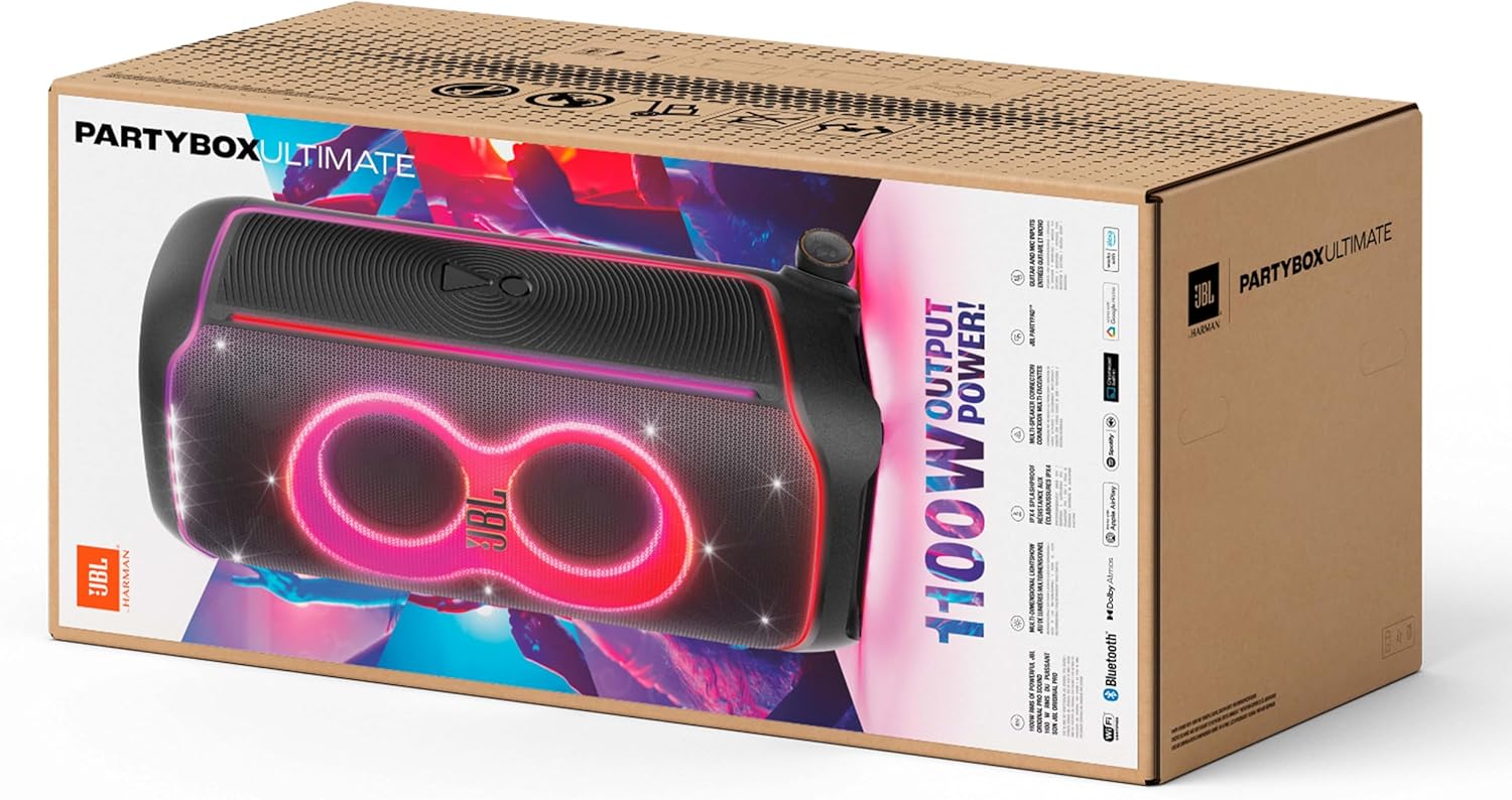 JBL Partybox Stage 120 in Schwarz – Tragbare Bluetooth-Lautsprecher-Box mit JBL Pro Sound, Lichtshow, KI-Sound-Boost und Teleskopgriff – 12 h Laufzeit – Bild 28