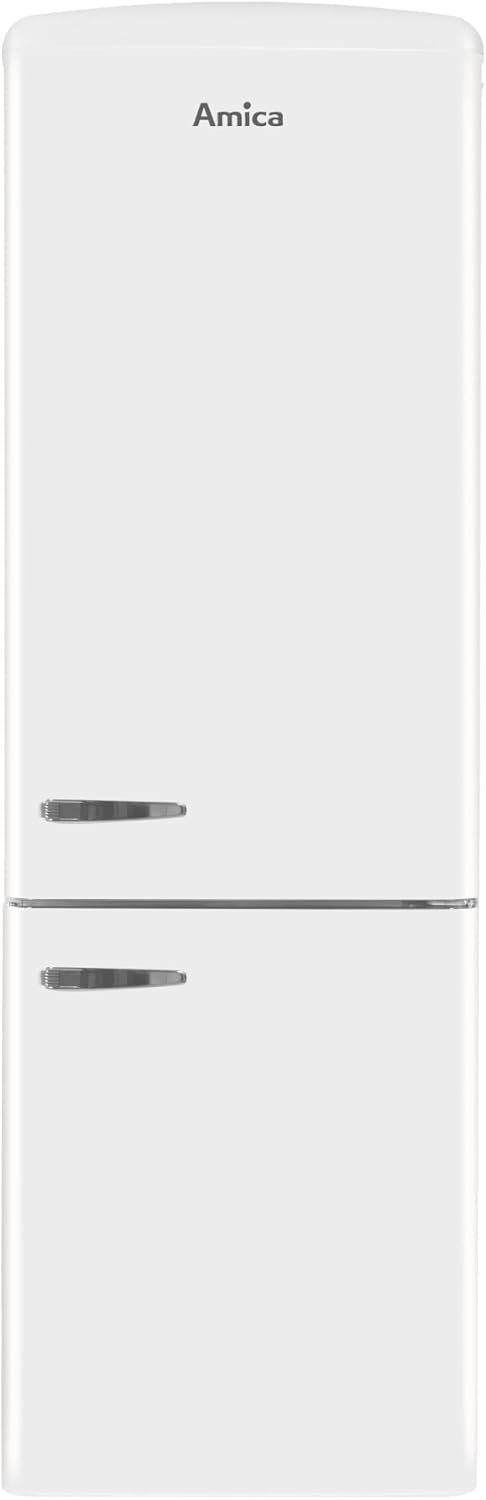 Amica KGCR 387 100 B Retro Kühl-/Gefrierkombination / Coffee Cream (Beige) / 181cm (H) x 55cm (B) x 62cm (T) / Retro-Design / Kühlschrank mit Gefrierfach – Bild 9