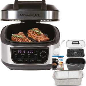 PowerXL MultiCooker - 12 in 1 Multikocher mit Warmhaltefunktion - Heißluftfritteuse, Backofen, Bratpfanne, Reiskocher uvm. - 5,7 Liter Fassungsvermögen - 12 Kochprogramme - Airfryer - Kaloriensparend