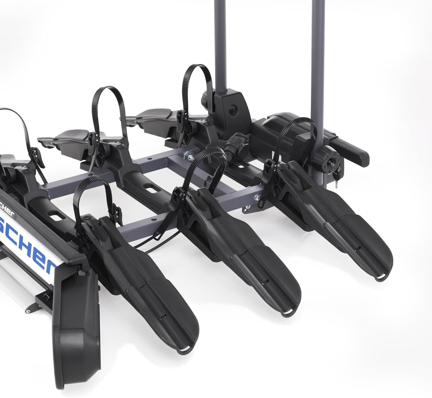 Fischer Kupplungs-Fahrradträger ProlineEvo 2, für 2 Fahrräder bis 60kg Nutzlast, E-Bike geeignet, vormontiert, abschließbar, faltbar – Bild 32