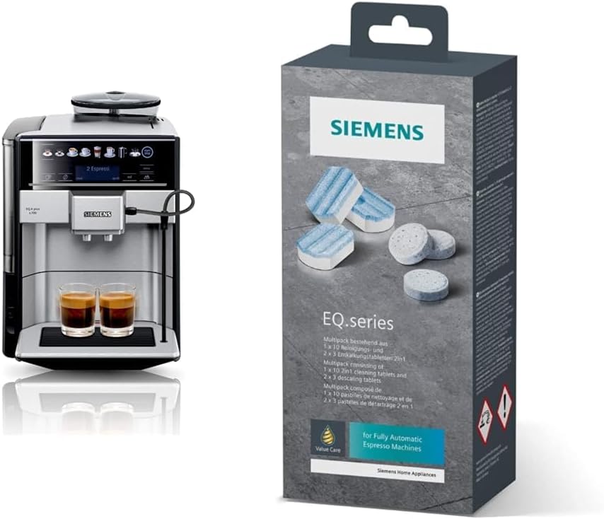 SIEMENS Kaffeevollautomat EQ6 plus s700 TE657503DE, für viele Kaffeespezialitäten, Milch-Aufschäumdüse, Keramikmahlwerk, Doppeltassenfunktion, Antikalk, automatische Dampfreinigung, 1500 W, edelstahl – Bild 19