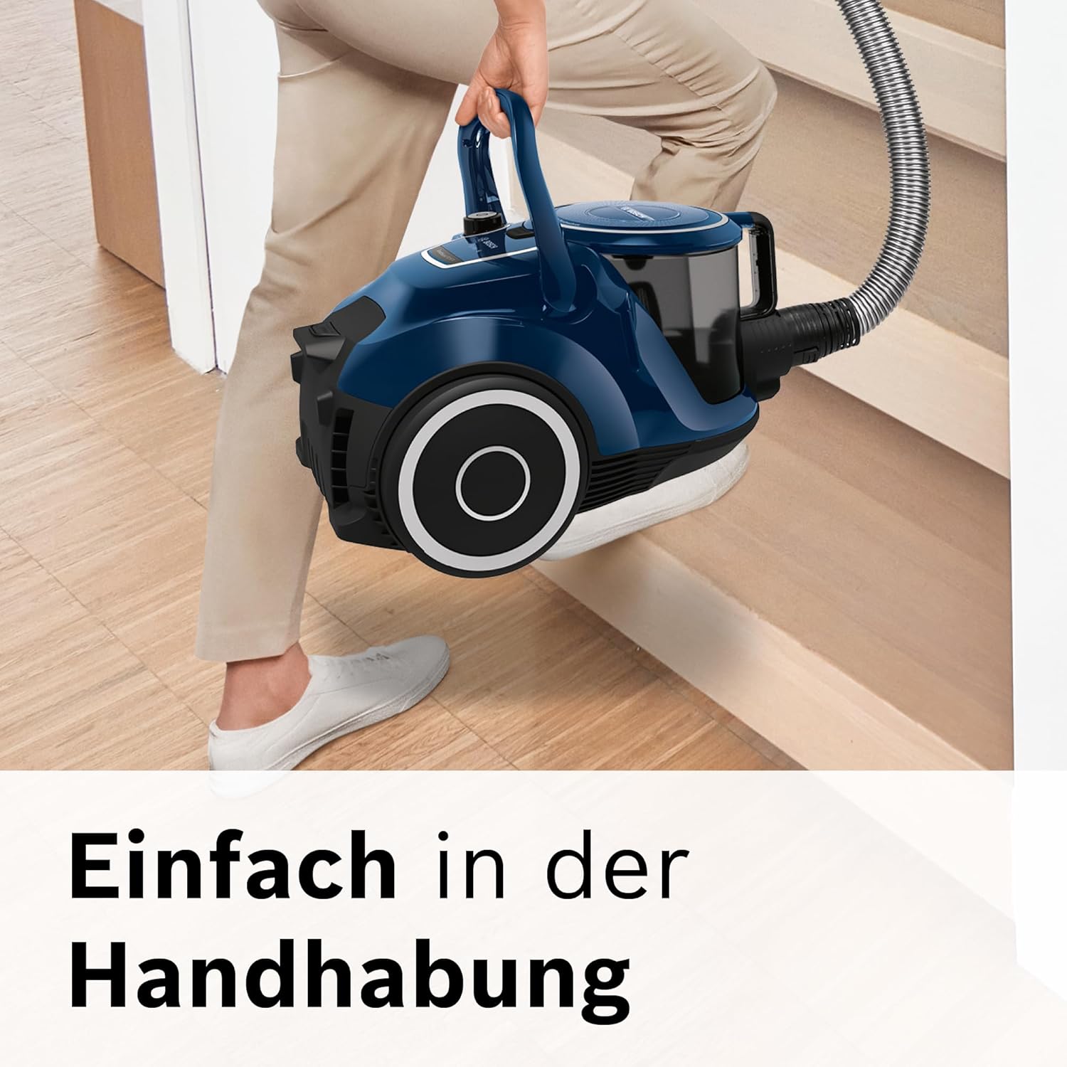 Bosch Staubsauger beutellos Serie 6 BGC41X36, Bodenstaubsauger, ideal für Allergiker, Hygiene-Filter, Bodendüse für Parkett, Teppich, Fliesen, Starke Saugleistung, leise, 700 W, blau – Bild 26