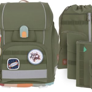 LÄSSIG 7-teiliges Schulranzen Set Kinder/School Set Boxy Unique Schwarz