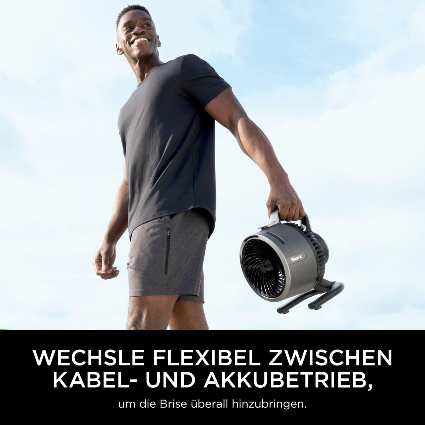 Shark FlexBreeze Ventilator Leise, Hybrid Ventilator Kabelgebunden & Kabellos, Tragbar, für Innen- und Außenbereich, UV- & Wasserbeständig, Ultraleistungsstark, Ultraleise, Weiß FA220EU – Bild 22