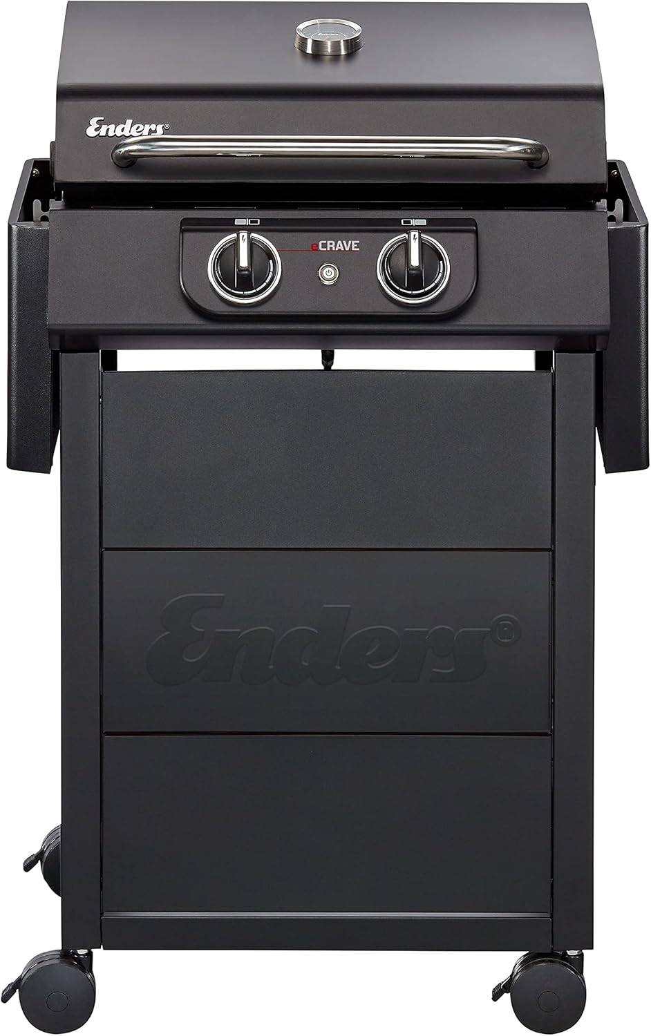 Enders® Elektrogrill eCRAVE 2, mit Gussrost, Grillwagen mit viel Stauraum, SIMPLE CLEAN™ Reinigungssystem, 2 leistungsstarke Heizelemente, formstabile Garhaube mit integriertem Thermometer #97116 – Bild 7