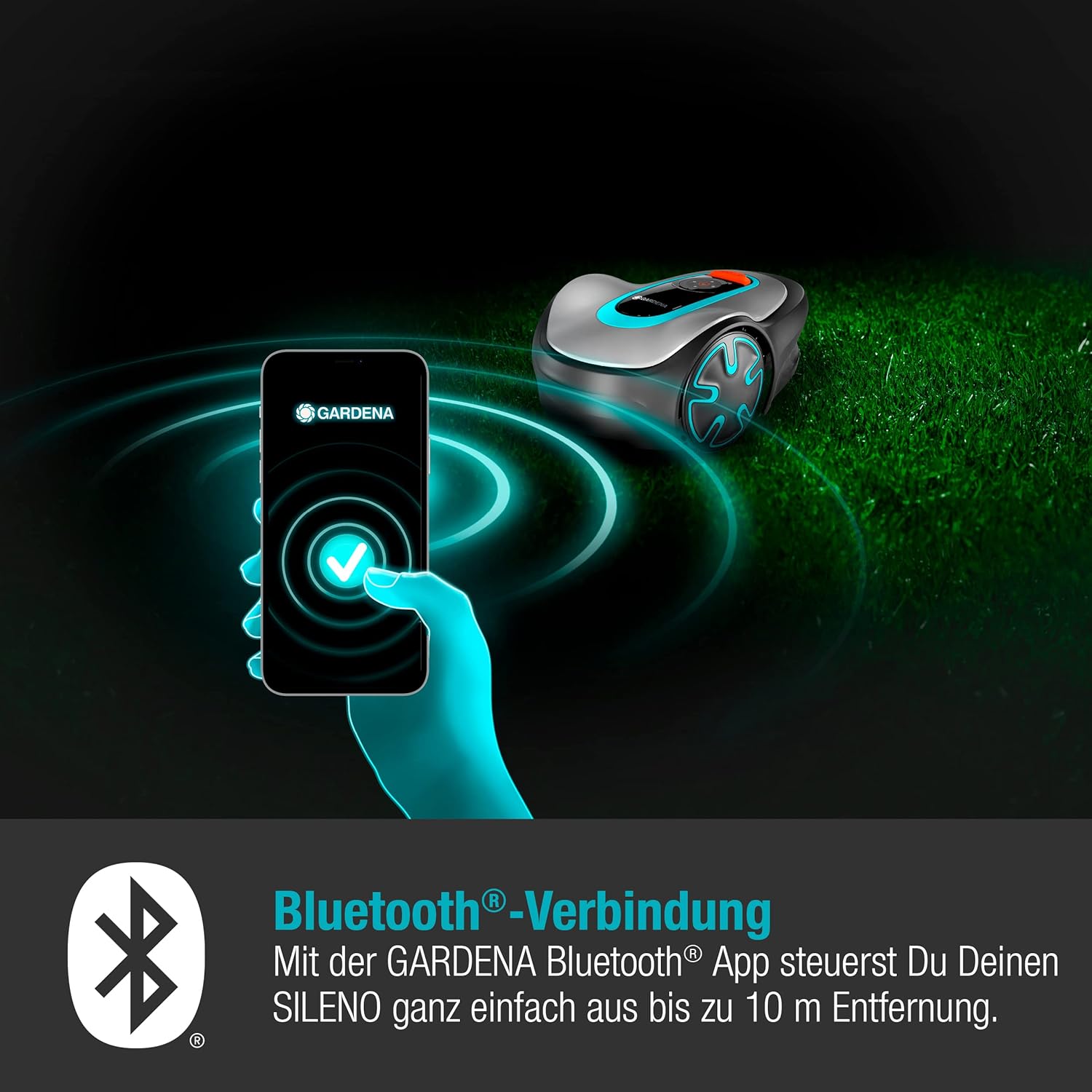 Gardena Mhroboter SILENO minimo 500 m: intelligenter Rasenmher mit optimaler Konnektivitt, mit Gardena Bluetooth App programmierbar, DE-Version (15202-20) – Bild 26