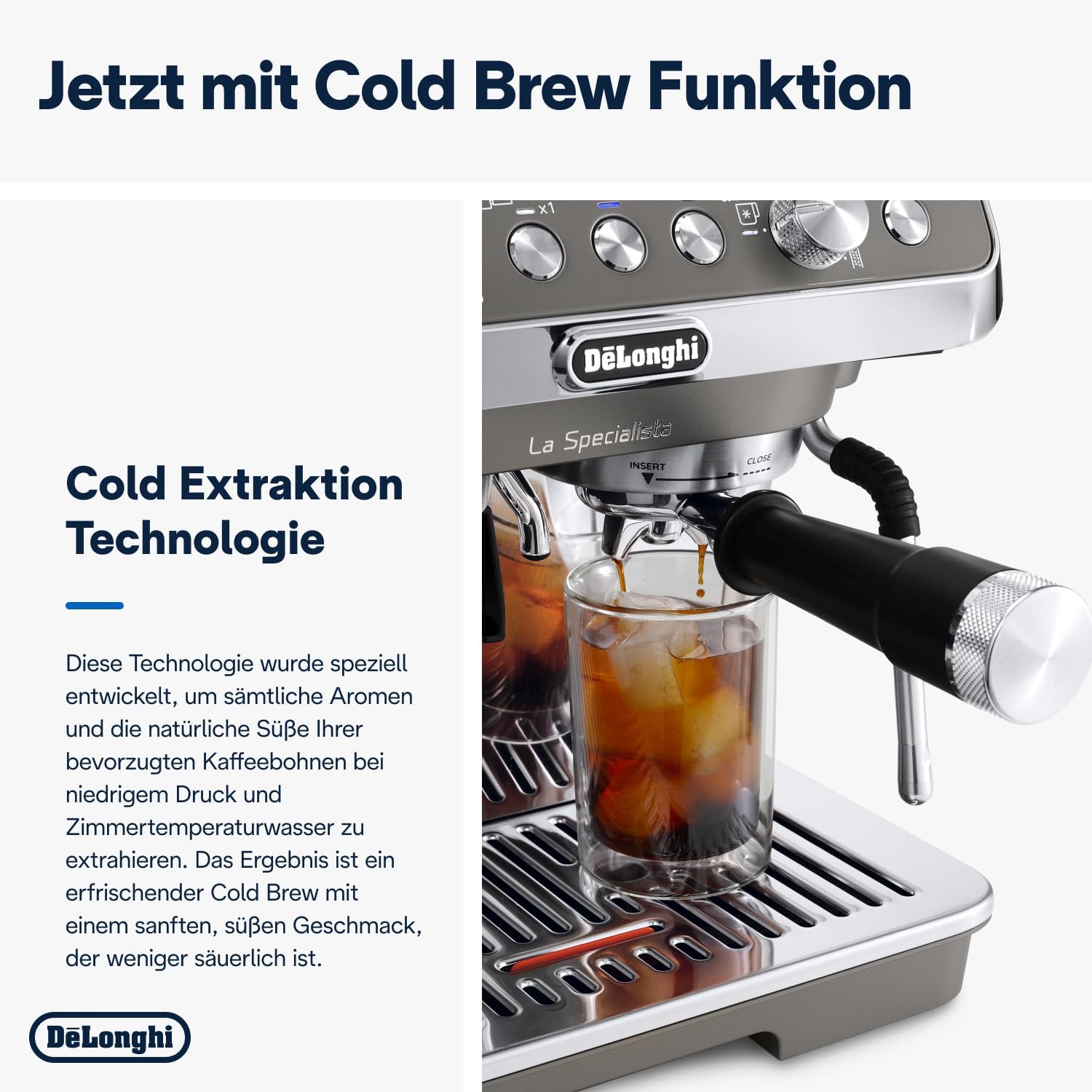 De'Longhi La Specialista Arte EC9155.MB Siebtrgermaschine, Espressomaschine mit Mahlwerk, 8 Mahlgrade, 15 Bar, 3 Temperaturen, Milchschaumdüse, 1300 W, 1,5 l Tank, Edelstahl/Schwarz inkl. Barista-Kit – Bild 15