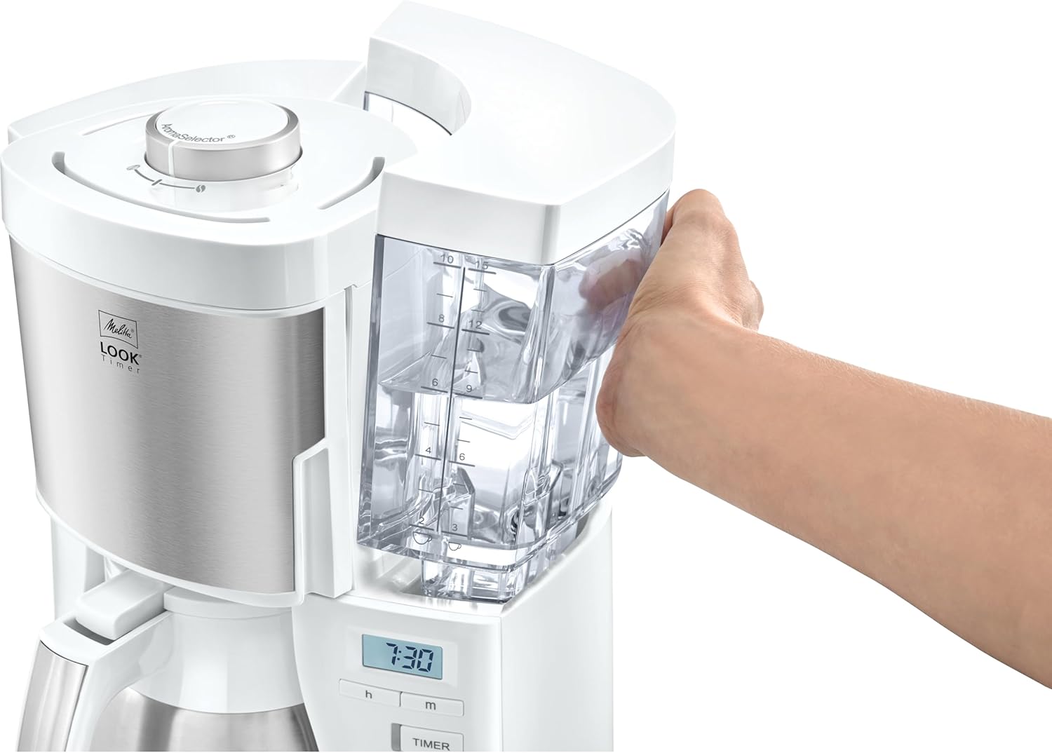 Melitta Look Timer - Filterkaffeemaschine - Thermokanne - Timer Funktion - Tropfstopp - 10 Tassen - Schwarz (1025-18) – Bild 6