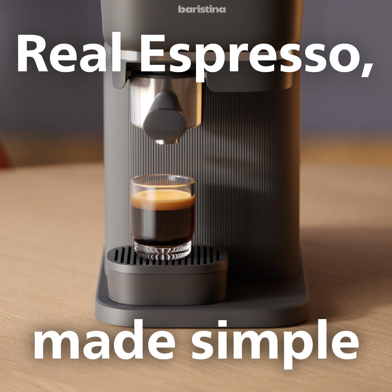 Philips Baristina Espressomaschine - Real Espresso- made simple. Kompakte Kaffeemaschine- Naturweiß mit weißem Siebträger- 16-bar-Pumpendruck- automatisches Mahlwerk- Cafe Crema (BAR300/00) – Bild 10