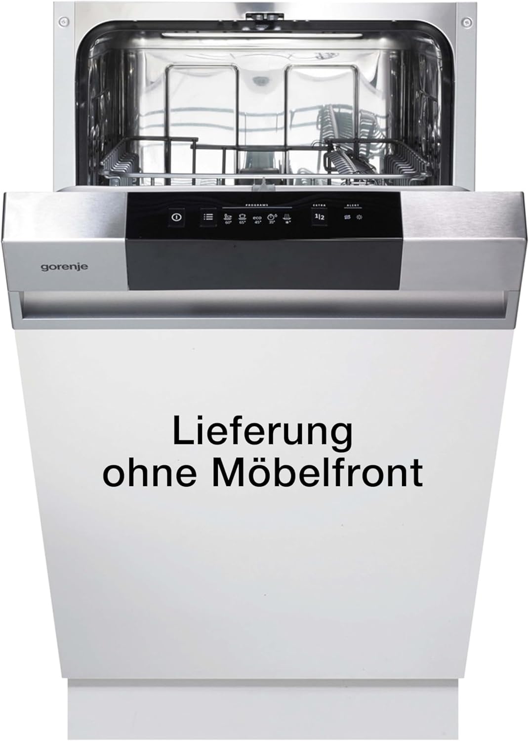 Gorenje GI 520 E15X Teilintegrierbarer Geschirrspüler / 45cm / 9 Maßgedecke / 5 Programme / 1h Reinigungsprogramm / höhenverstellbarer Oberkorb / vollständiger Überlaufschutz, Eingebaut, Edelstahl – Bild 7