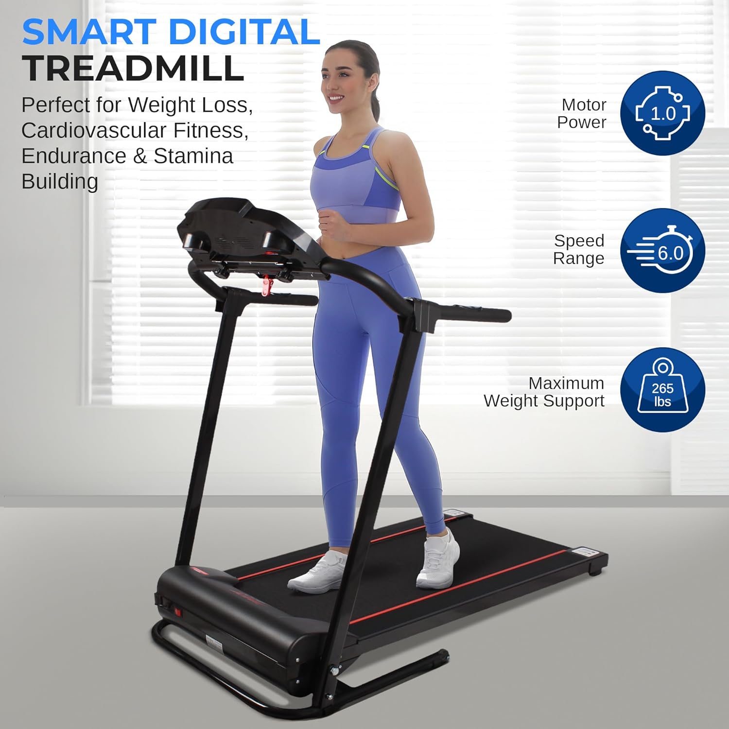 SereneLife Laufband für zuhause - Walking Pad klappbar, Running pad, mit LED-Anzeige,Treadmill for Home, Bluetooth App Sync, Digital Fitness, Walkpad mit Steigung, bis zu 10km/h – Bild 16