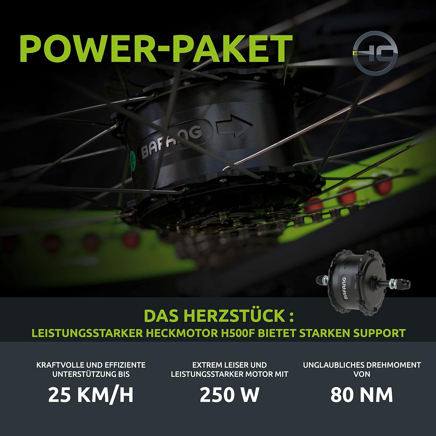 Highphoria Elektrofahrrad Erwachsene, 250W 25 km/h E-Bike mit Batterie, Starker Motor, Kettenschaltung, E-Mountainbike mit Hydraulische Federgabel Pedelec für Damen & Herren – Bild 24