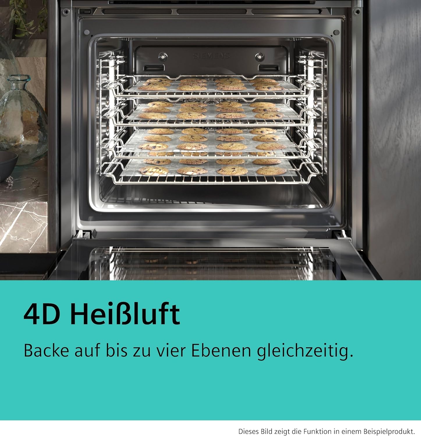 Siemens HB778G3B1,Q700 Smarter Einbau-Backofen, 60 x 60 cm, Made in Germany, Pyrolyse & Hydrolyse Selbstreinigung, Bratenthermometer, Air Fry, Backautomatik, Farbiger Touchscreen, 4D Heißluft, Schwarz – Bild 62
