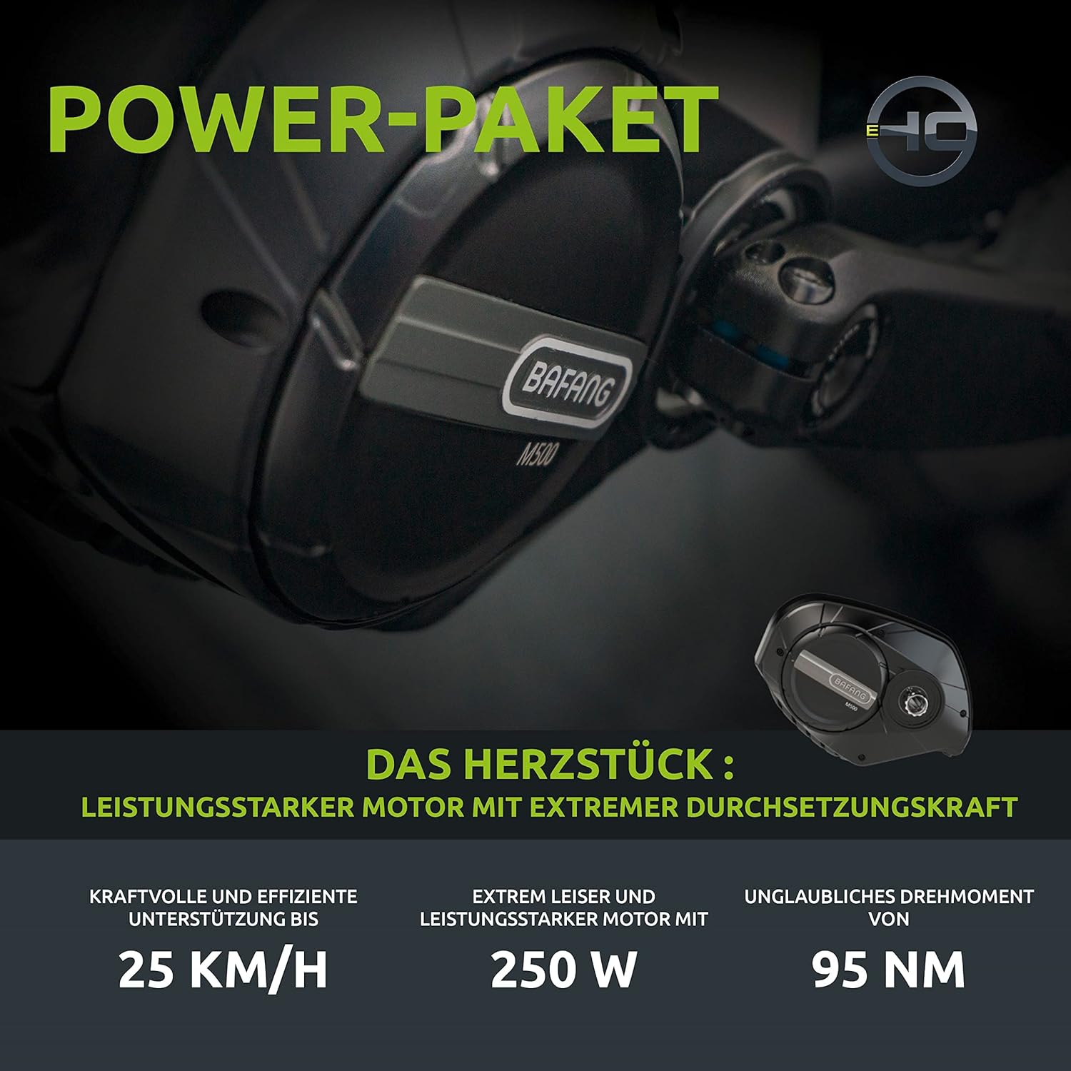 Highphoria Elektrofahrrad Erwachsene, 250W 25 km/h E-Bike mit Batterie, Starker Motor, Kettenschaltung, E-Mountainbike mit Hydraulische Federgabel Pedelec für Damen & Herren – Bild 11