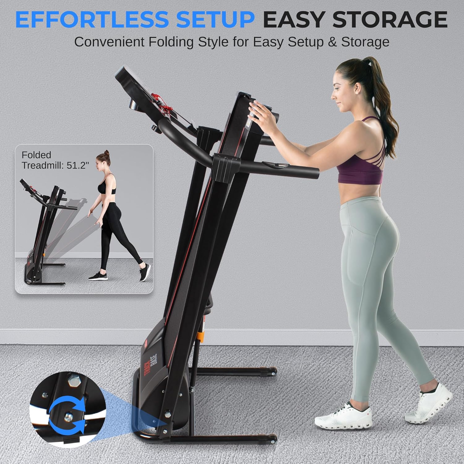 SereneLife Laufband für zuhause - Walking Pad klappbar, Running pad, mit LED-Anzeige,Treadmill for Home, Bluetooth App Sync, Digital Fitness, Walkpad mit Steigung, bis zu 10km/h – Bild 18