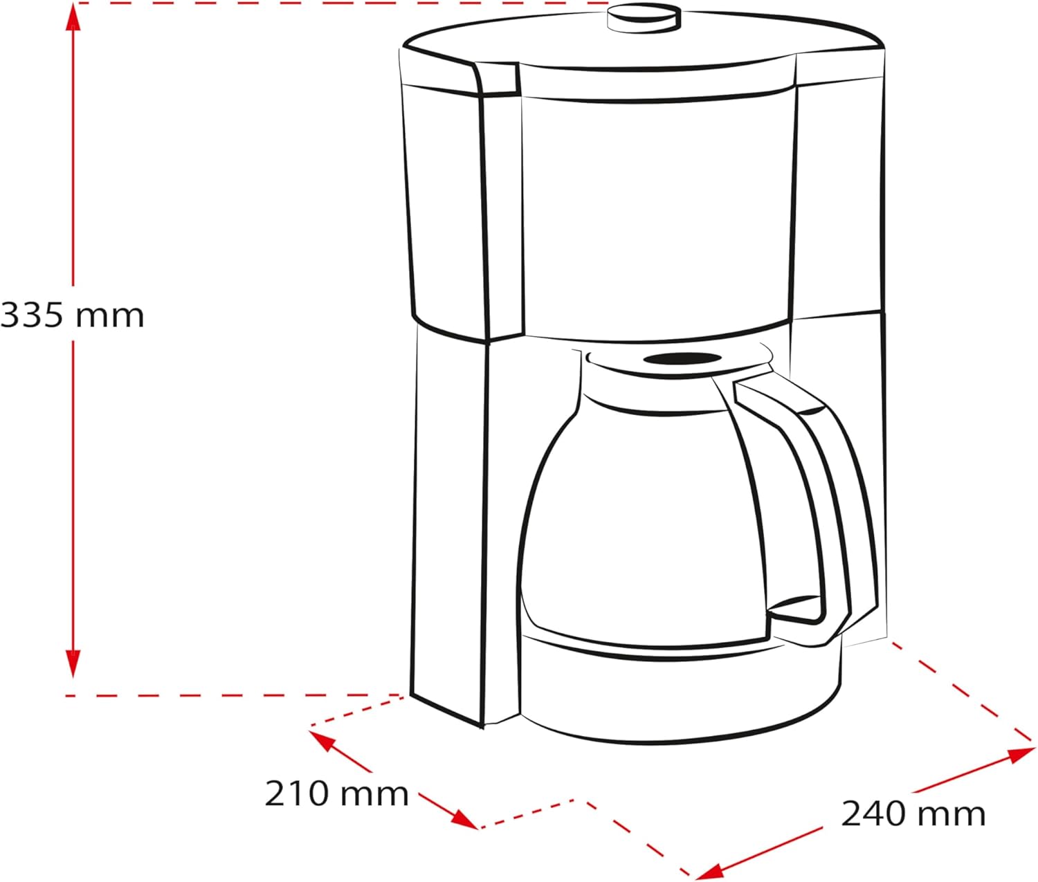 Melitta Look Timer - Filterkaffeemaschine - Thermokanne - Timer Funktion - Tropfstopp - 10 Tassen - Schwarz (1025-18) – Bild 16