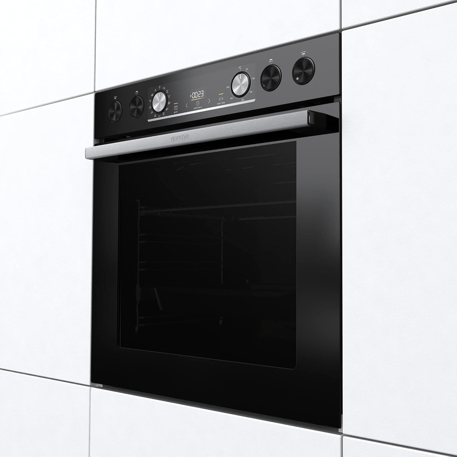 Gorenje Einbauherd-Set Heißluft Inox Set 4 mit Glaskeramik-Kochfeld / 77 Liter / ExtraSteam / GentleClose & Open / EcoClean / AirFry / PizzaMode / PerfectGrill / Teleskopauszüge / Inox-Look – Bild 10
