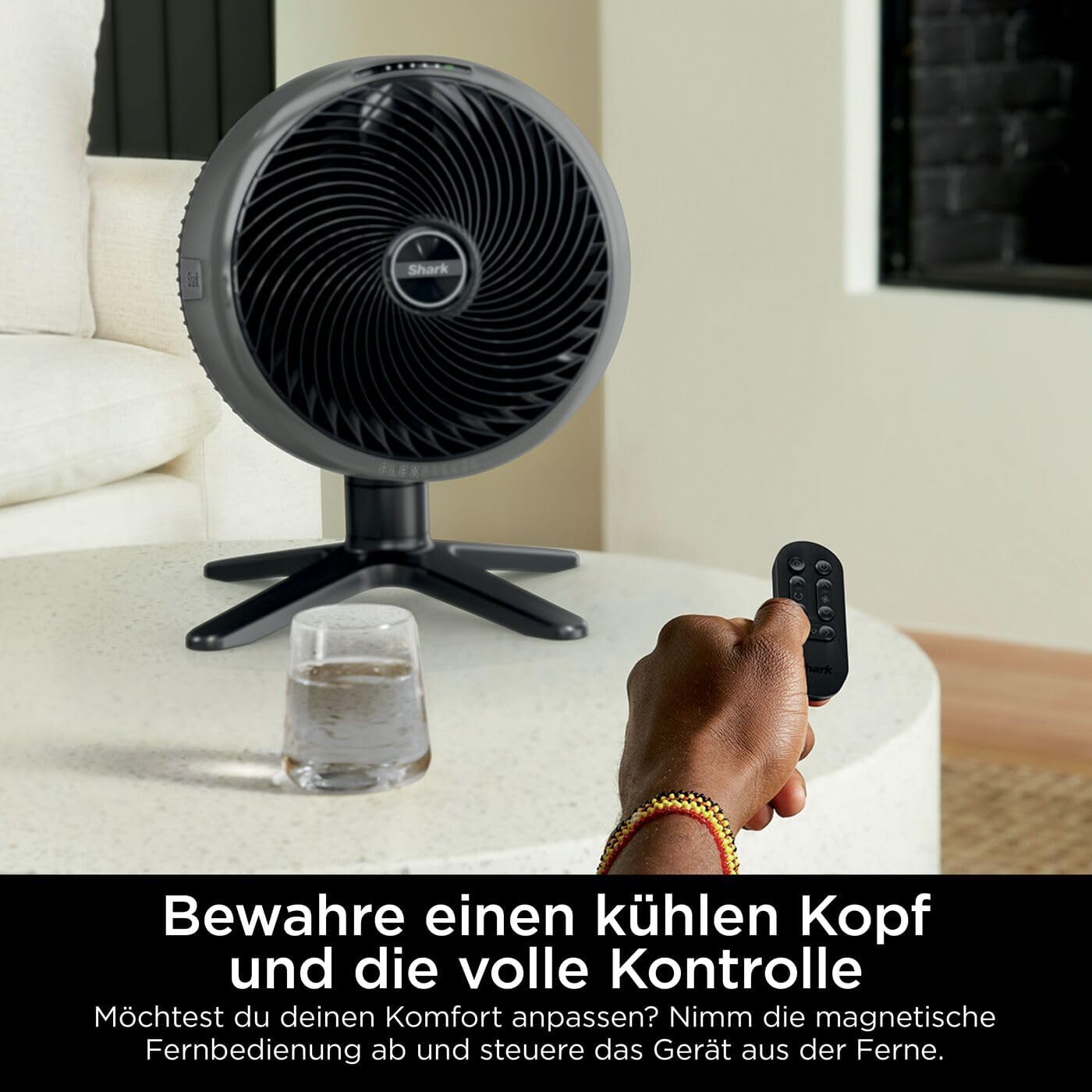 Shark FlexBreeze Ventilator Leise, Hybrid Ventilator Kabelgebunden & Kabellos, Tragbar, für Innen- und Außenbereich, UV- & Wasserbeständig, Ultraleistungsstark, Ultraleise, Weiß FA220EU – Bild 40