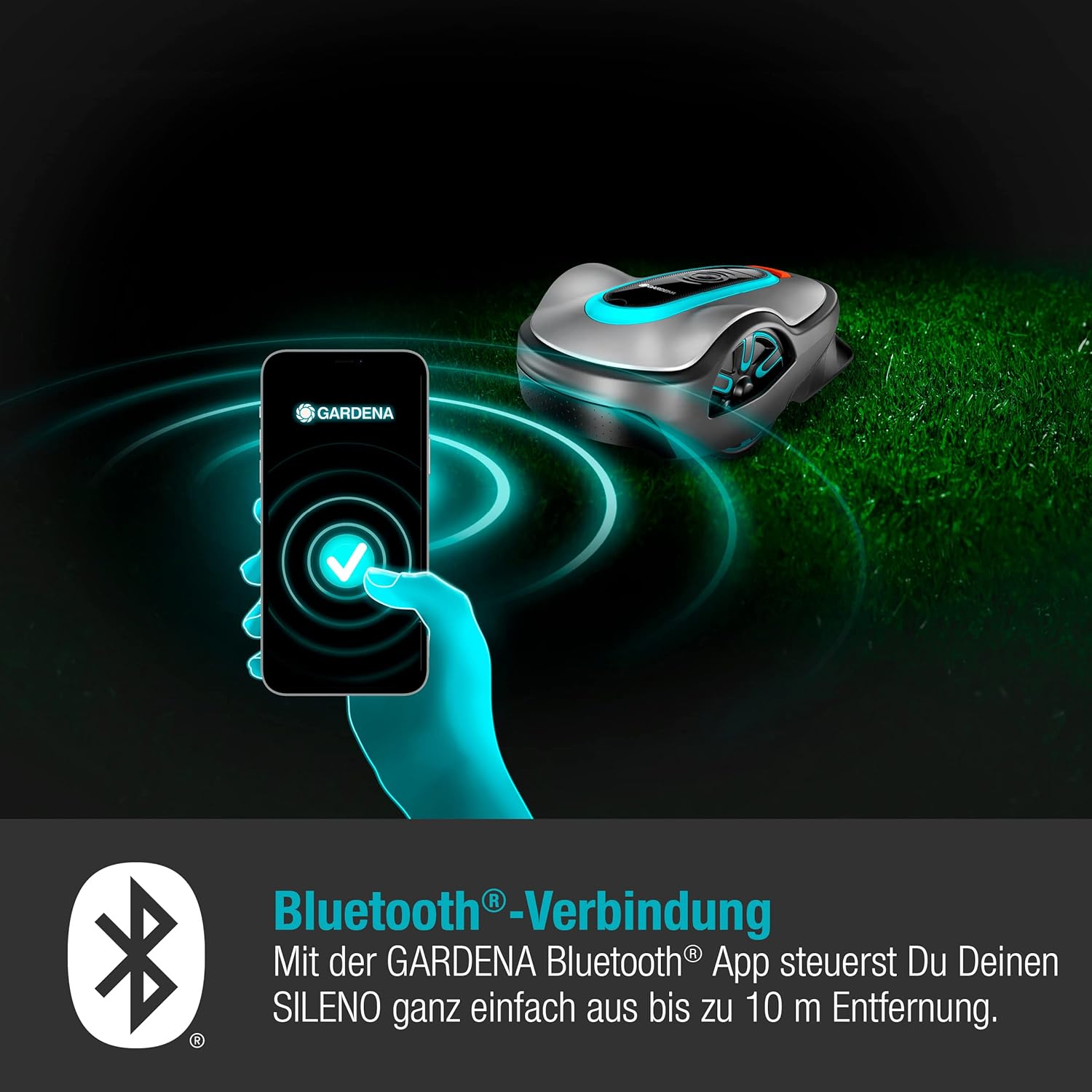 Gardena Mhroboter SILENO minimo 500 m: intelligenter Rasenmher mit optimaler Konnektivitt, mit Gardena Bluetooth App programmierbar, DE-Version (15202-20) – Bild 18