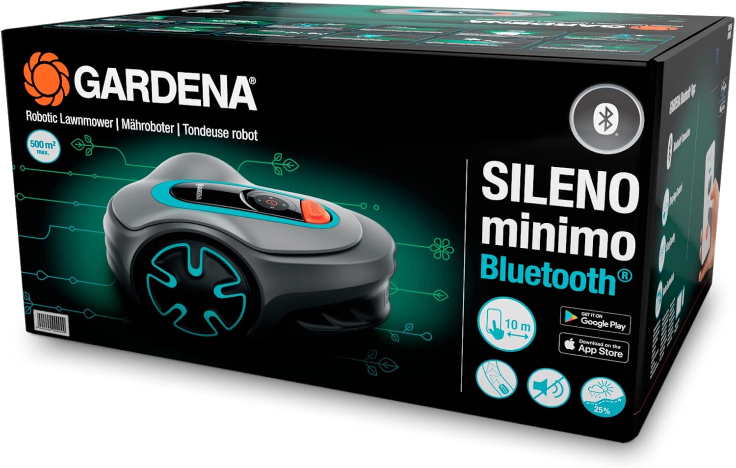 Gardena Mhroboter SILENO minimo 500 m: intelligenter Rasenmher mit optimaler Konnektivitt, mit Gardena Bluetooth App programmierbar, DE-Version (15202-20) – Bild 36