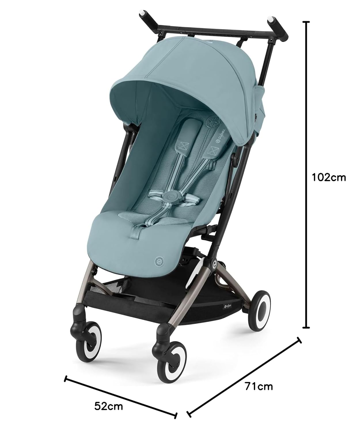 CYBEX Gold Kinderwagen Libelle mit One-Pull Harness, Von ca. 6 Monaten bis ca. 4 Jahre (max. 22 kg), Ultraleicht (nur 6 kg), Almond Beige (Beige mit taupefarbenem Rahmen) – Bild 45