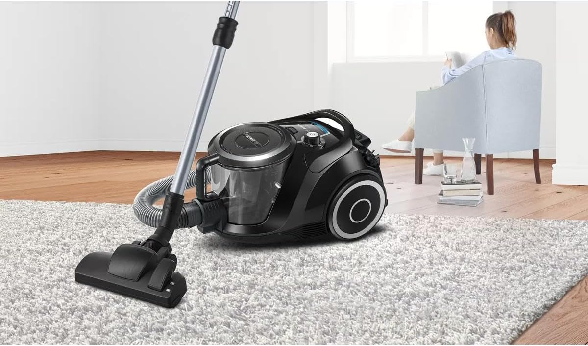 Bosch Staubsauger beutellos Serie 6 BGC41X36, Bodenstaubsauger, ideal für Allergiker, Hygiene-Filter, Bodendüse für Parkett, Teppich, Fliesen, Starke Saugleistung, leise, 700 W, blau – Bild 7