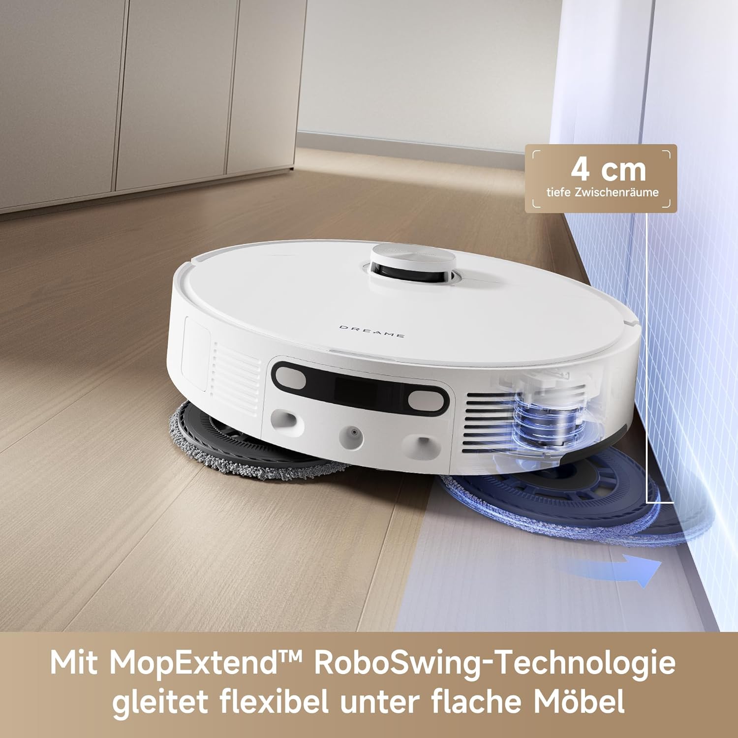 dreame L10s Pro Ultra Heat Roboter Staubsauger mit Automatische Moppreinigung mit heiem Wasser, Moppverlngerung, 7.000 Pa Saugkraft, Doppelte Mopp- und Bodenreinigung, Teppicherkennung – Bild 10