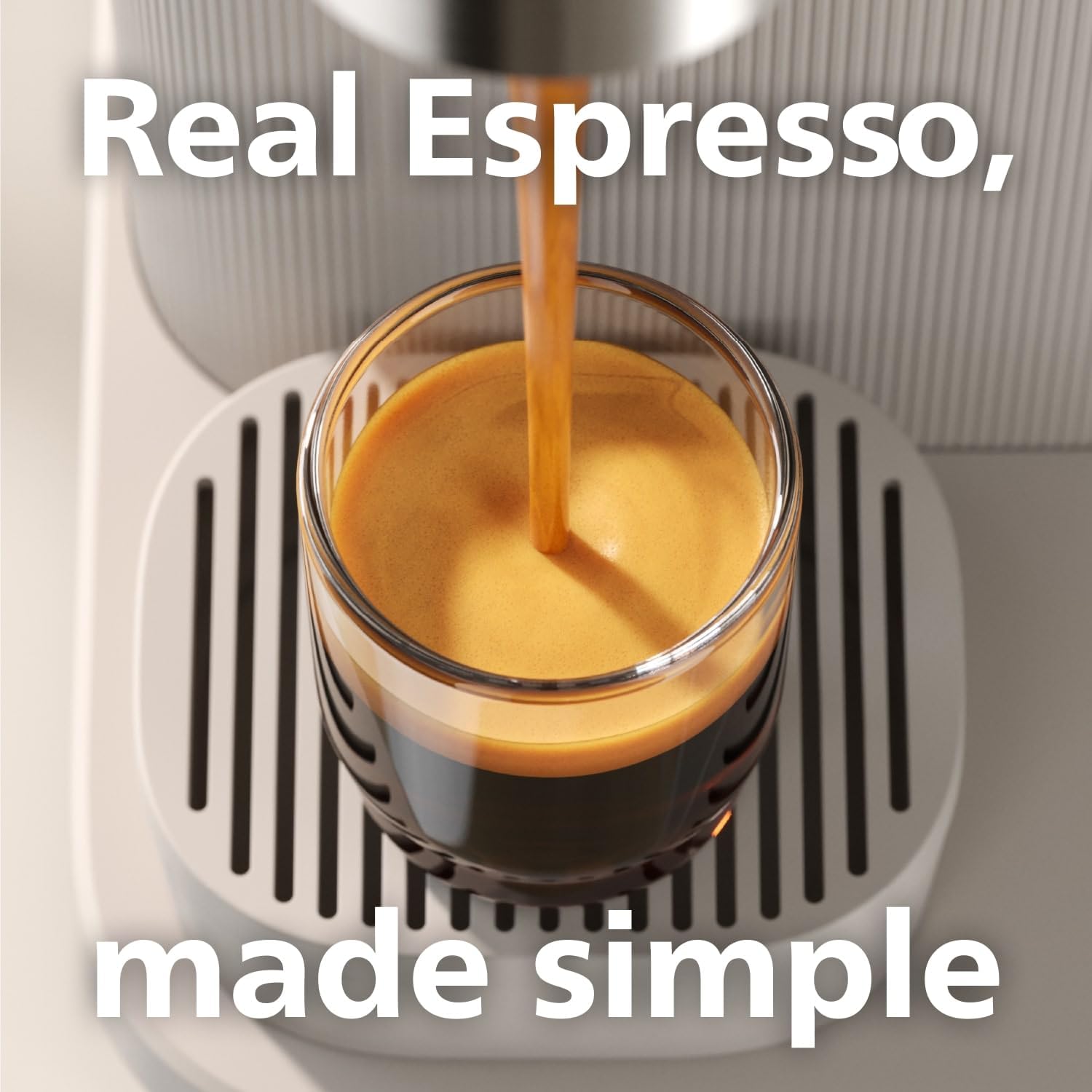 Philips Baristina Espressomaschine - Real Espresso- made simple. Kompakte Kaffeemaschine- Naturweiß mit weißem Siebträger- 16-bar-Pumpendruck- automatisches Mahlwerk- Cafe Crema (BAR300/00) – Bild 41