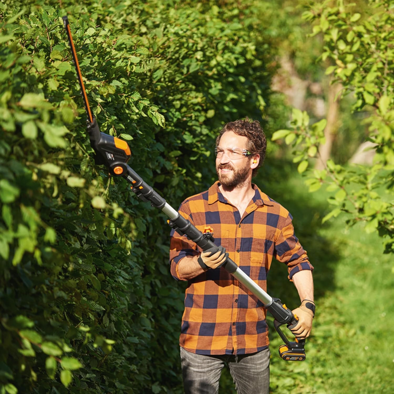 WORX WG252E.9 Akku Teleskop Heckenschere - 45cm Schnittbreite - 10-Fach Verstellbarer Teleskopstiel bis 3,20 Meter Hhe - PowerShare kompatibel - Ohne Akku & Ladegert – Bild 29