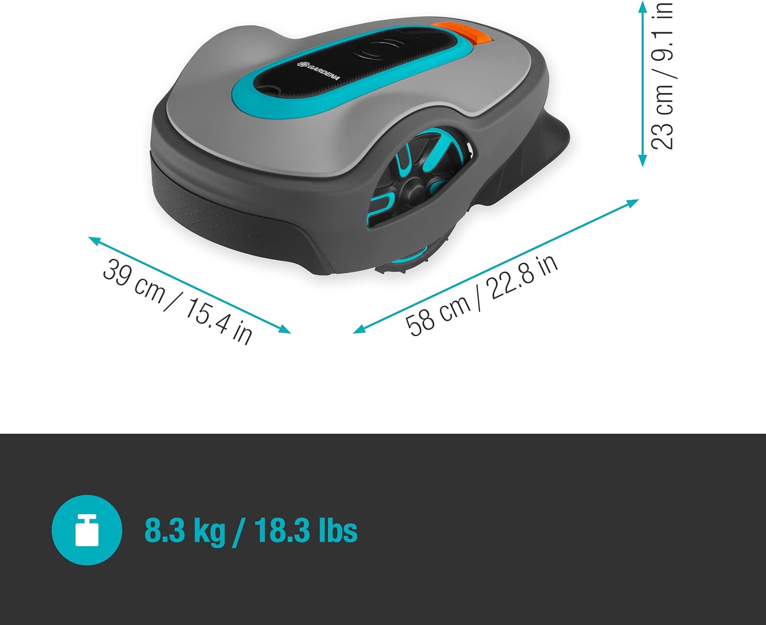 Gardena Mhroboter SILENO minimo 500 m: intelligenter Rasenmher mit optimaler Konnektivitt, mit Gardena Bluetooth App programmierbar, DE-Version (15202-20) – Bild 23