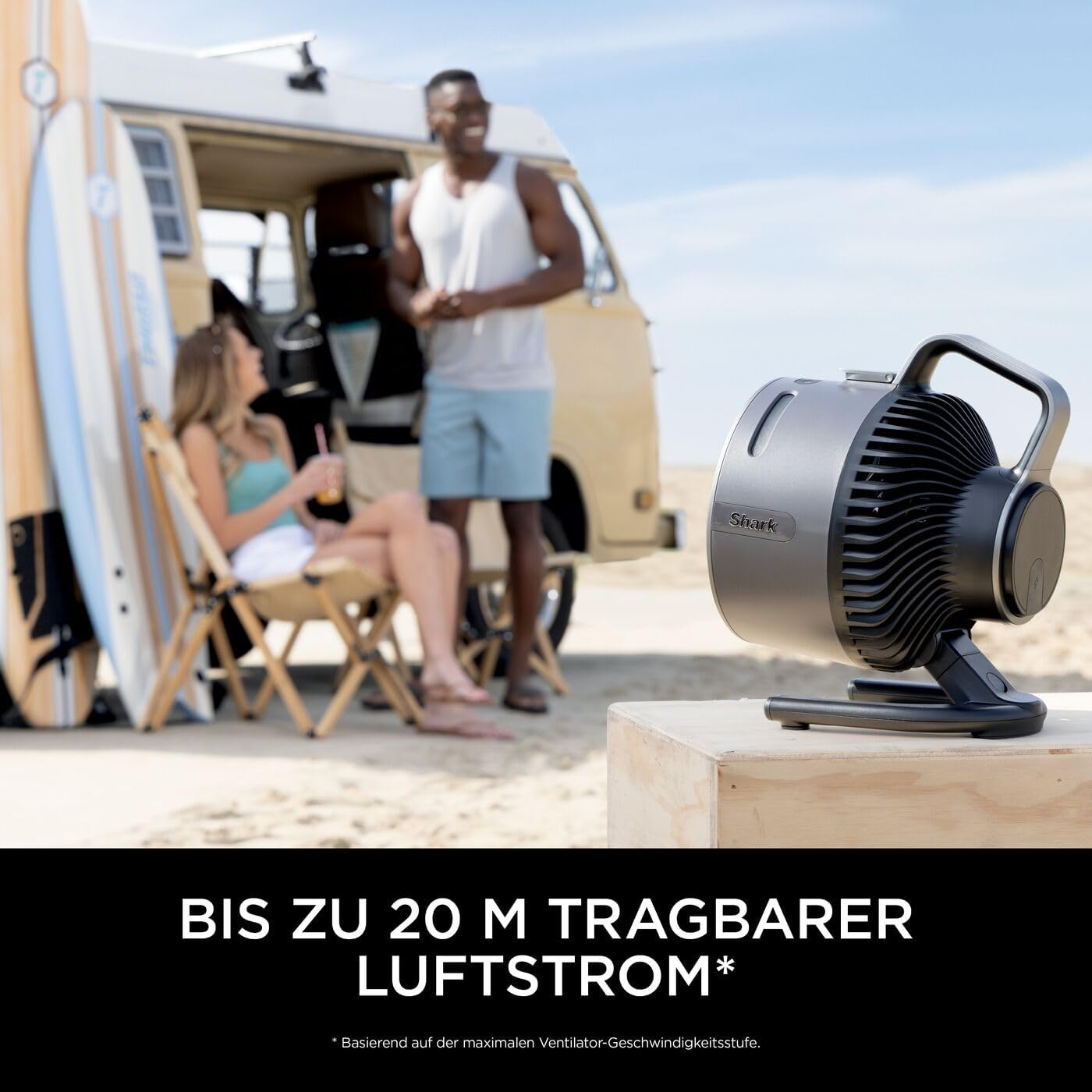 Shark FlexBreeze Ventilator Leise, Hybrid Ventilator Kabelgebunden & Kabellos, Tragbar, für Innen- und Außenbereich, UV- & Wasserbeständig, Ultraleistungsstark, Ultraleise, Weiß FA220EU – Bild 17