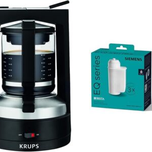 Krups KM4689 Filterkaffeemaschine T8 | 850 Watt | Automatische Abschaltung | 8-12 Tassen | Beleuchteter Ein-/ Ausschalter | Schwarz