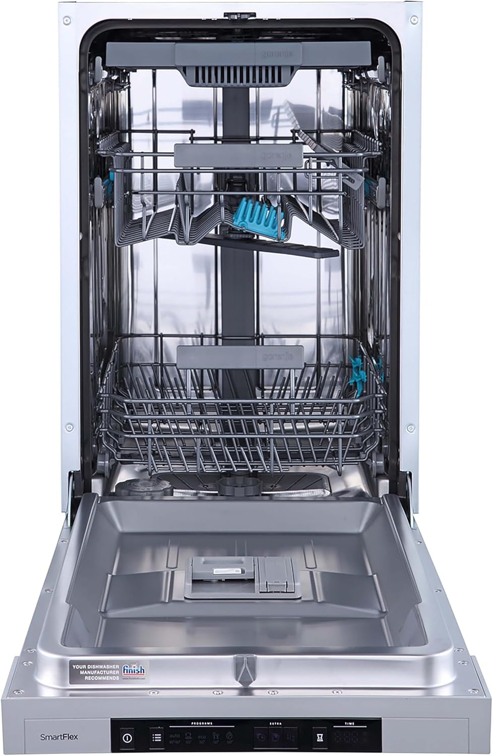 Gorenje GI 520 E15X Teilintegrierbarer Geschirrspüler / 45cm / 9 Maßgedecke / 5 Programme / 1h Reinigungsprogramm / höhenverstellbarer Oberkorb / vollständiger Überlaufschutz, Eingebaut, Edelstahl – Bild 43