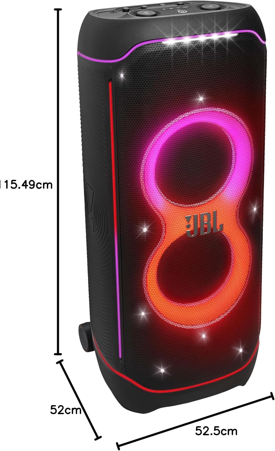 JBL Partybox Stage 120 in Schwarz – Tragbare Bluetooth-Lautsprecher-Box mit JBL Pro Sound, Lichtshow, KI-Sound-Boost und Teleskopgriff – 12 h Laufzeit – Bild 29