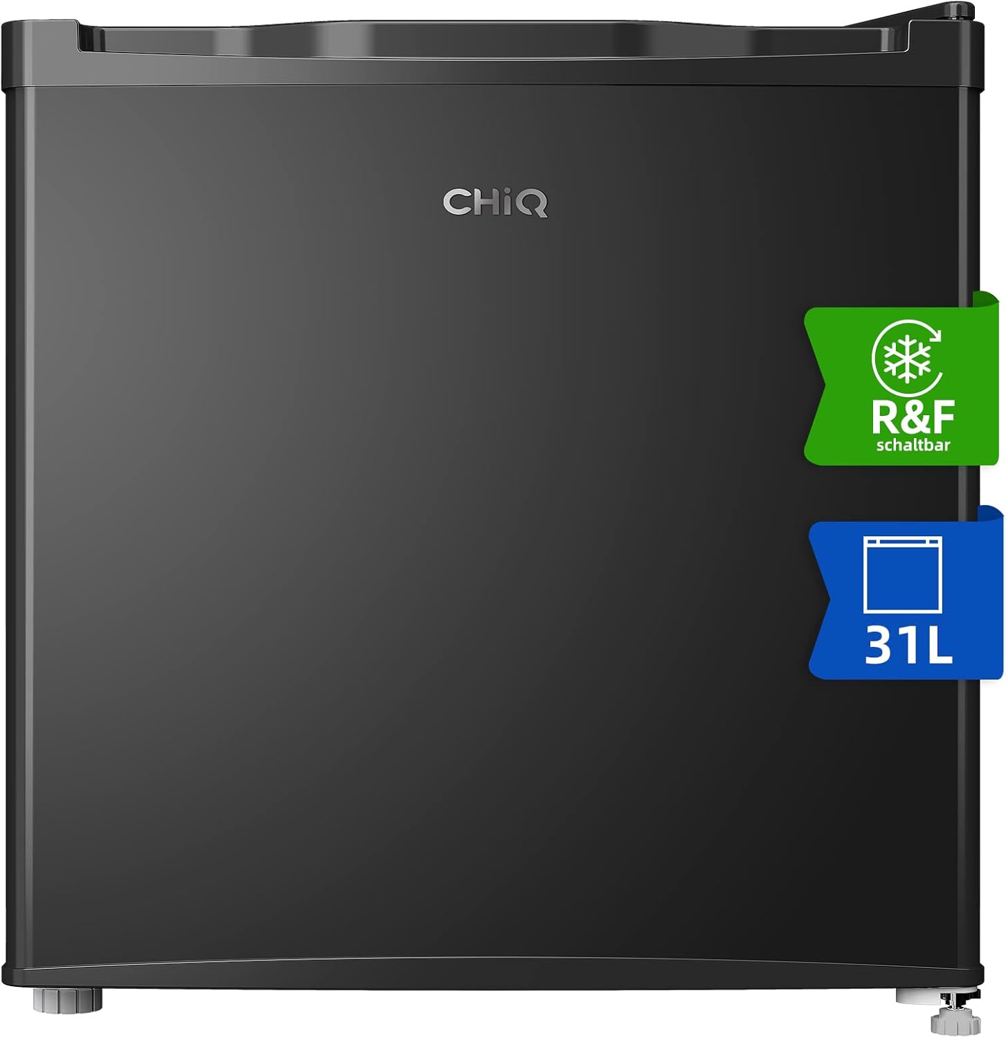 CHIQ Mini Bar Fridge 46 L, Mini Fridge, 49.6 x 47.4 x 44.7 cm (H x W x D), E Energy Consumption 80 kWh per Year, Very Quiet 39 dB
