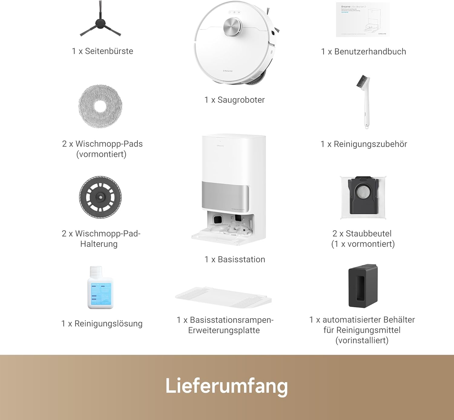 dreame L10s Pro Ultra Heat Roboter Staubsauger mit Automatische Moppreinigung mit heiem Wasser, Moppverlngerung, 7.000 Pa Saugkraft, Doppelte Mopp- und Bodenreinigung, Teppicherkennung – Bild 17