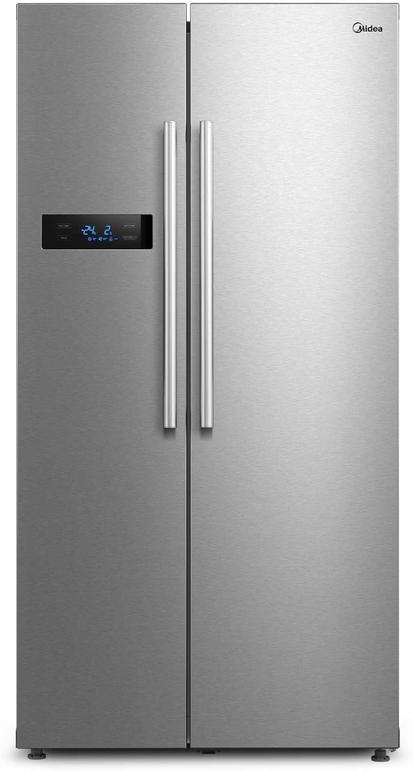 Midea KS-DDX 6.32 WT Side-by-Side Kühl-/Gefrierkombination/ 178,8 cm Hhe/ 254 kWh/Jahr/No Frost/Dual Inverter Compressor/mit 3in1 Wasser-/Eisspender und Wassertank, Dark Inox – Bild 11