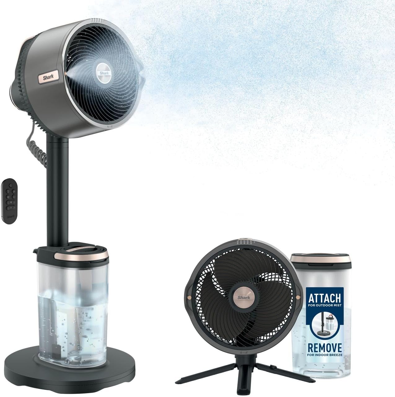 Shark FlexBreeze Ventilator Leise, Hybrid Ventilator Kabelgebunden & Kabellos, Tragbar, für Innen- und Außenbereich, UV- & Wasserbeständig, Ultraleistungsstark, Ultraleise, Weiß FA220EU – Bild 3