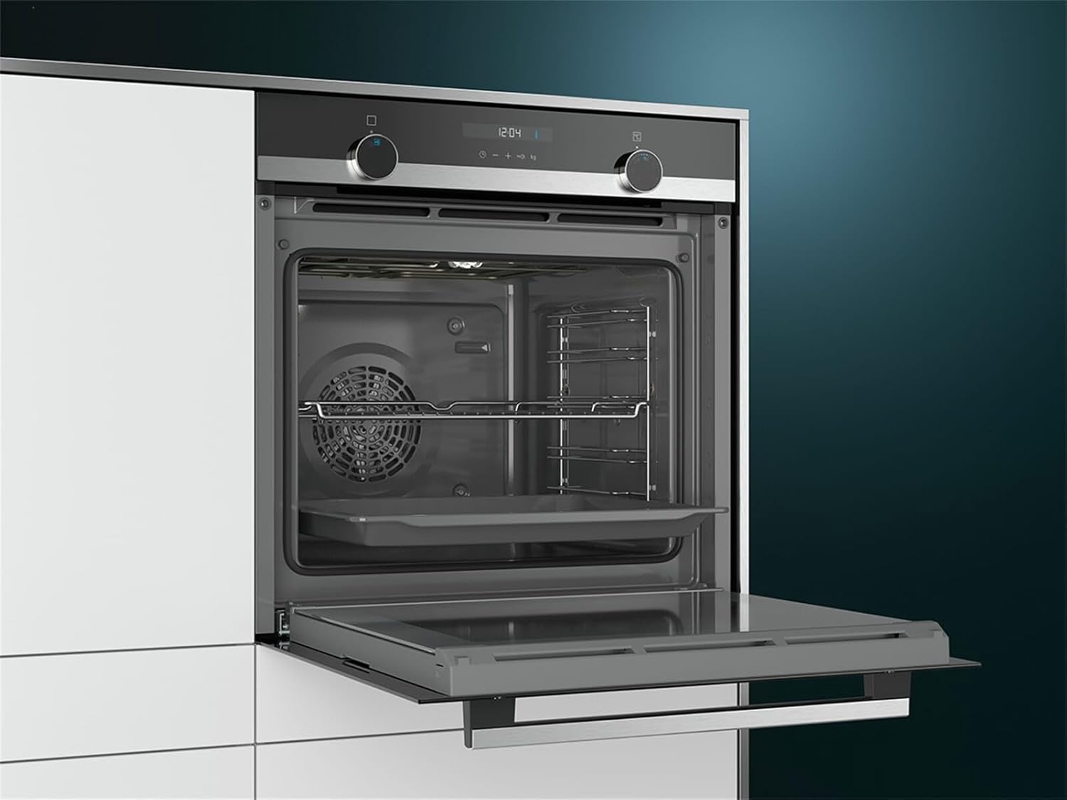 Siemens HB778G3B1,Q700 Smarter Einbau-Backofen, 60 x 60 cm, Made in Germany, Pyrolyse & Hydrolyse Selbstreinigung, Bratenthermometer, Air Fry, Backautomatik, Farbiger Touchscreen, 4D Heißluft, Schwarz – Bild 38