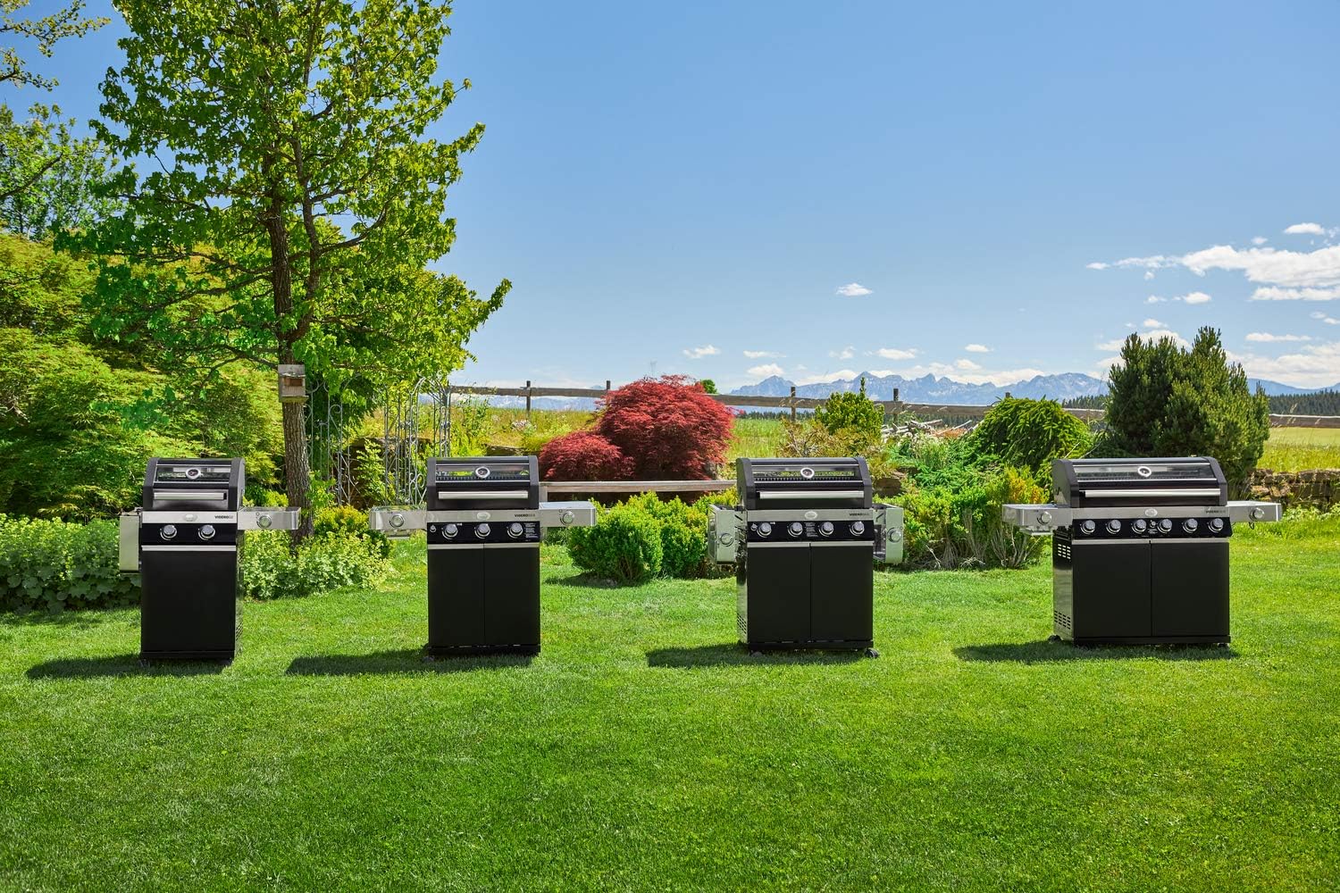 RÖSLE Elektrogrill BBQ-Portable Videro E2-P, tragbarer Tischgrill mit 2 Brennern, Warmhalterost und Deckel mit Glaseinsatz, pulverbeschichteter Stahl, schwarz/silbern – Bild 33