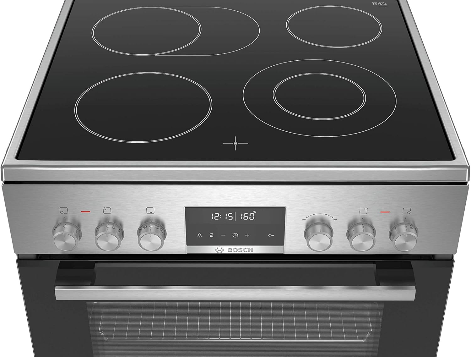Bosch HKR39C250 Serie 4 Elektro-Standherd, 60 cm breit, EcoClean Direct Reinigungshilfe, 3D Heißluft Backen auf 3 Ebenen, LED-Display-Steuerung, erweiterbare Kochzone für großes Kochgeschirr – Bild 24
